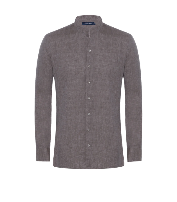 Mirage Linen Shirt Mocha - Barthelemy