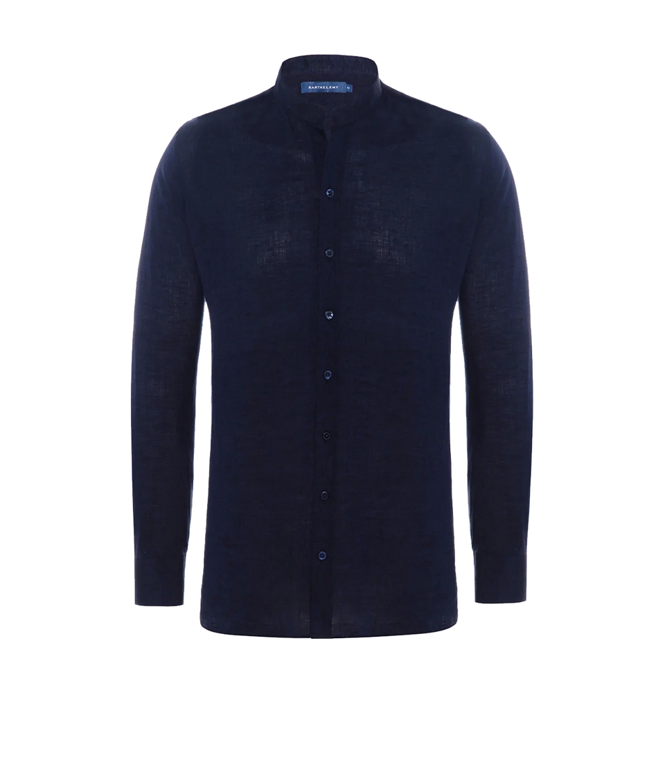 Mirage Linen Shirt Navy - Barthelemy