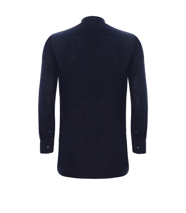 Mirage Linen Shirt Navy - Barthelemy