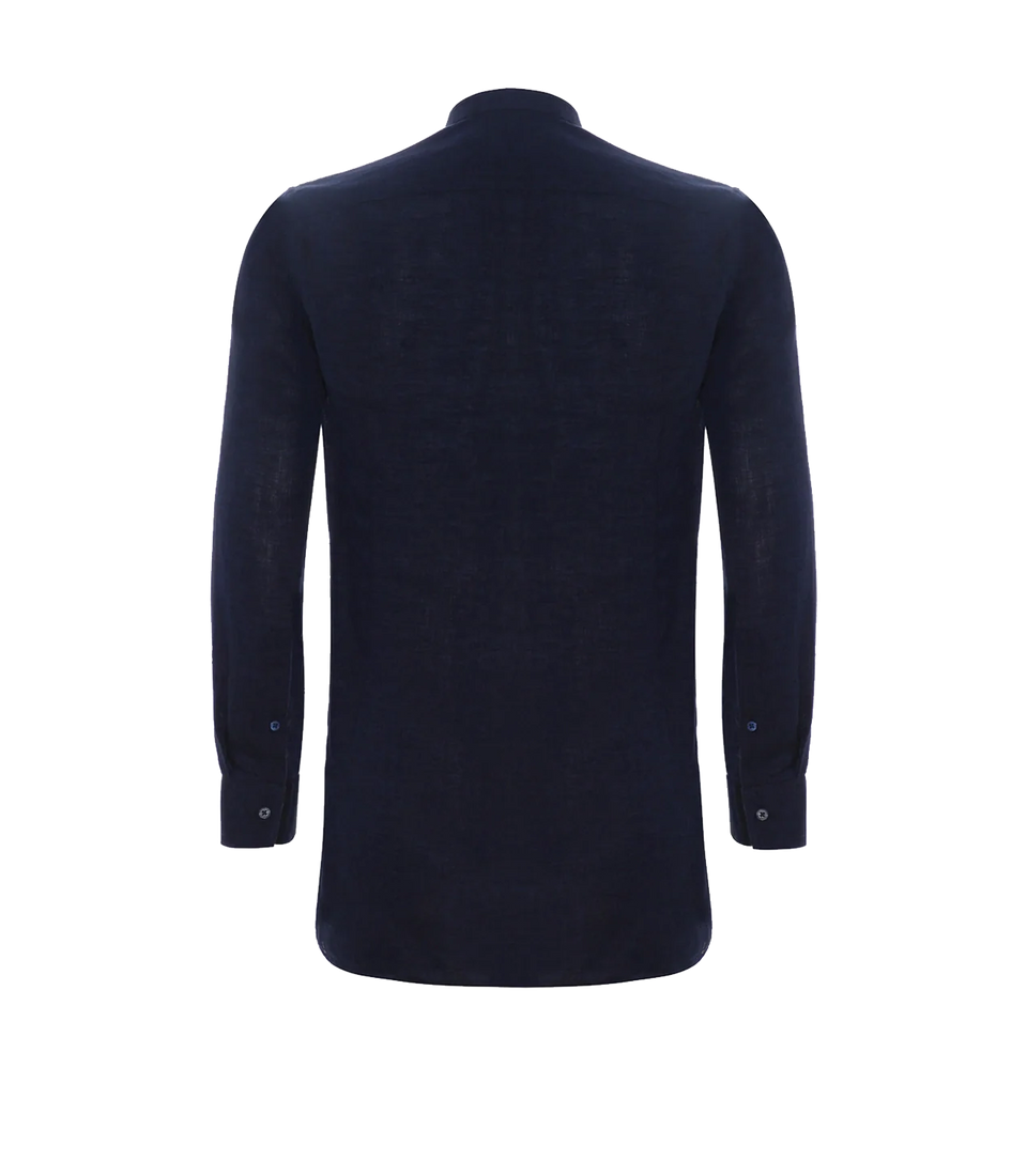 Mirage Linen Shirt Navy - Barthelemy