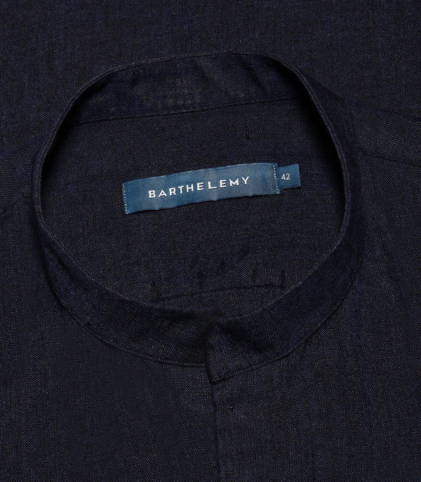 Mirage Linen Shirt Navy - Barthelemy