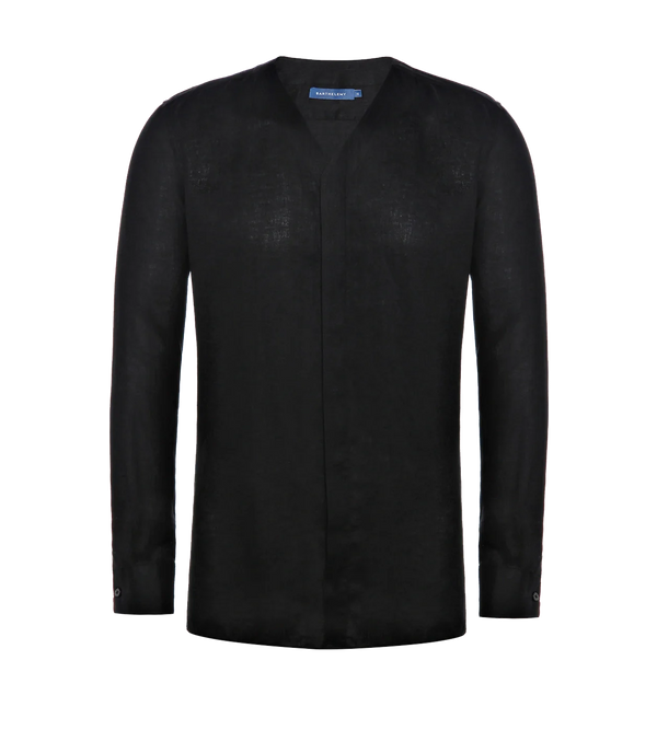 Solstice Linen Shirt Black - Barthelemy