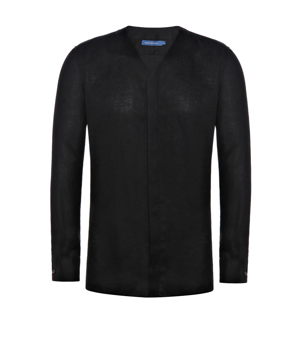 Solstice Linen Shirt Black - Barthelemy