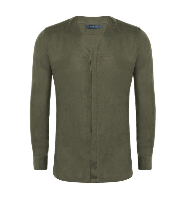 Solstice Linen Shirt Tropical Green - Barthelemy