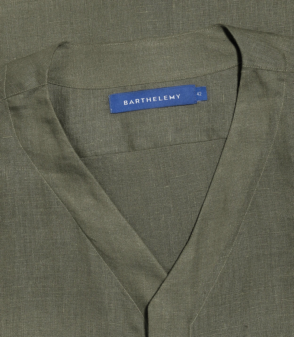 Solstice Linen Shirt Tropical Green - Barthelemy