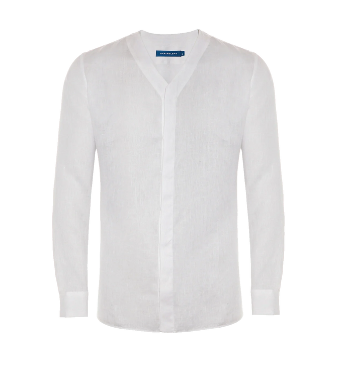 Solstice Linen Shirt White - Barthelemy