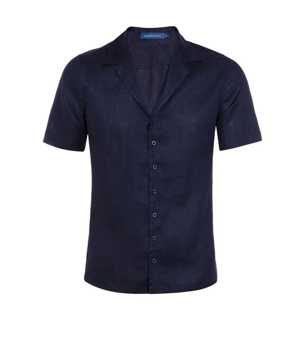 Voyage Linen Shirt Navy - Barthelemy