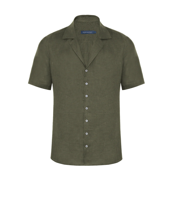 Voyage Linen Shirt Tropical Green - Barthelemy
