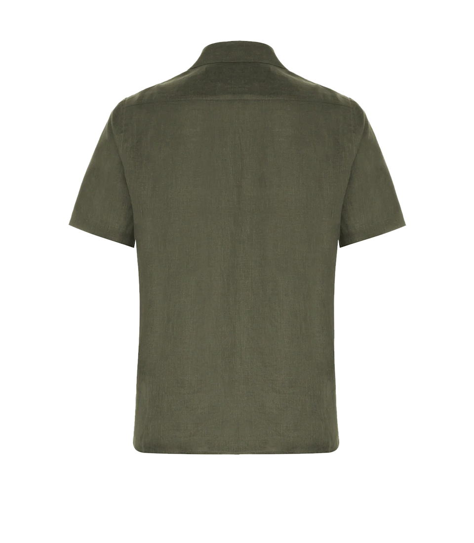 Voyage Linen Shirt Tropical Green - Barthelemy