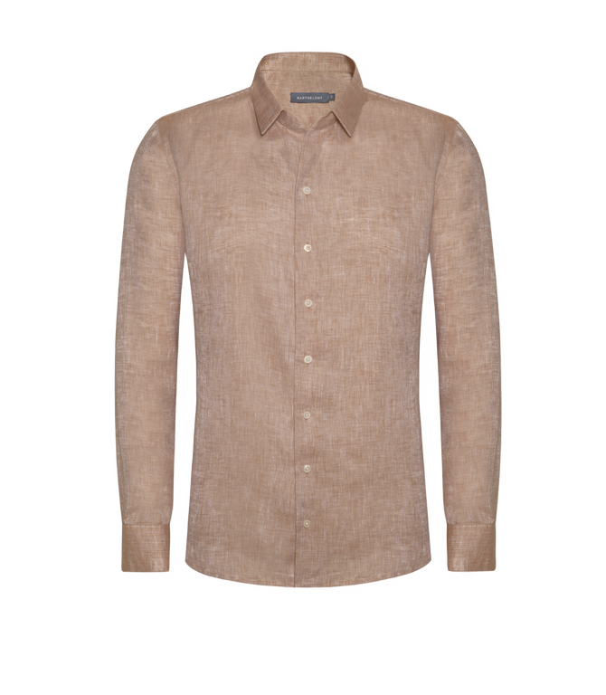 Tailored Linen Shirt Camel - Barthelemy