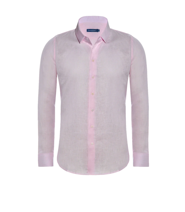 Tailored Linen Shirt Candy Pink - Barthelemy