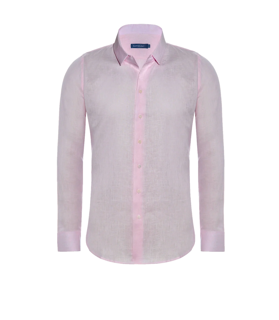 Tailored Linen Shirt Candy Pink - Barthelemy