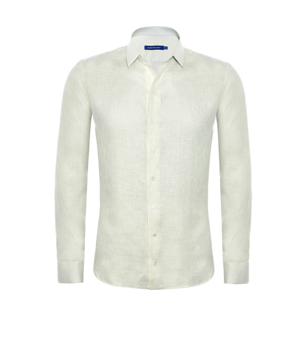 Tailored Linen Shirt Green Water - Barthelemy