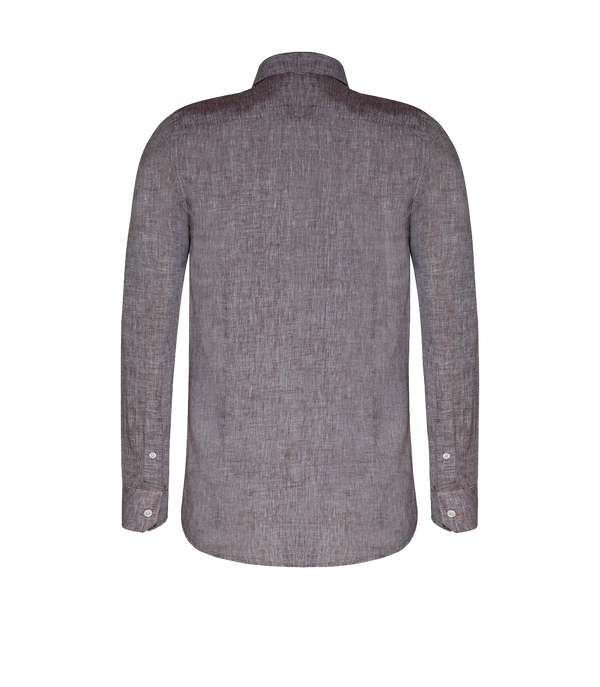 Tailored Linen Shirt Mocha - Barthelemy
