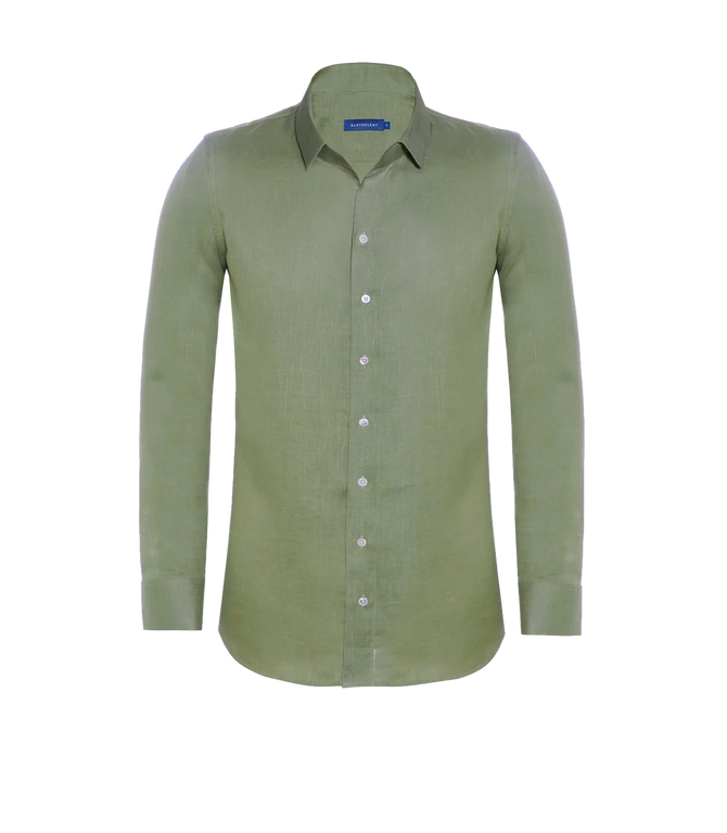 Tailored Linen Shirt Pistachio - Barthelemy