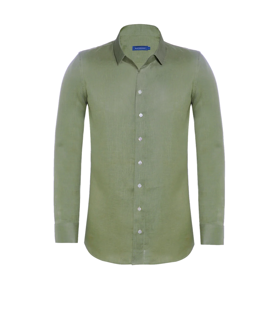 Tailored Linen Shirt Pistachio - Barthelemy