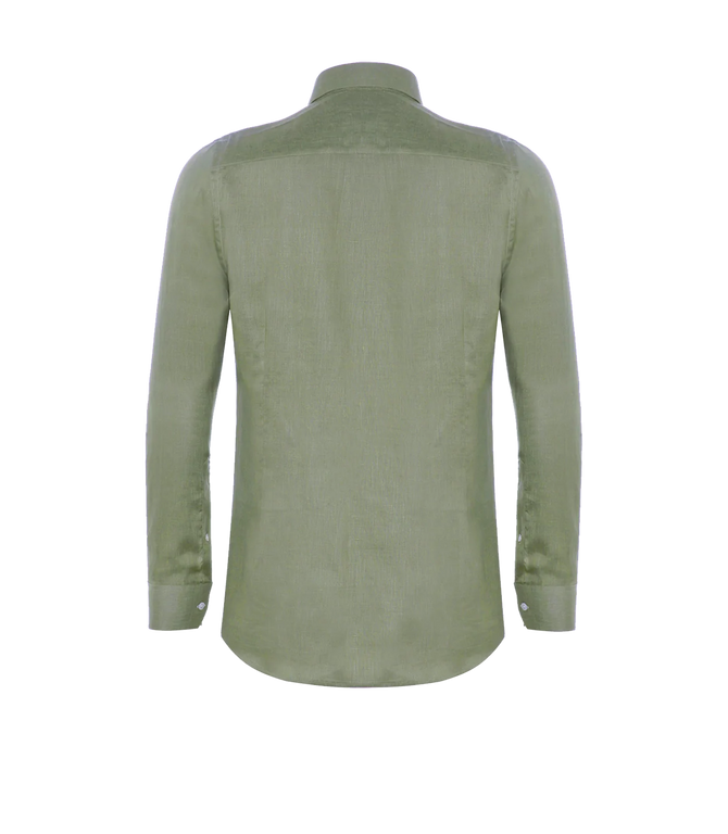 Tailored Linen Shirt Pistachio - Barthelemy