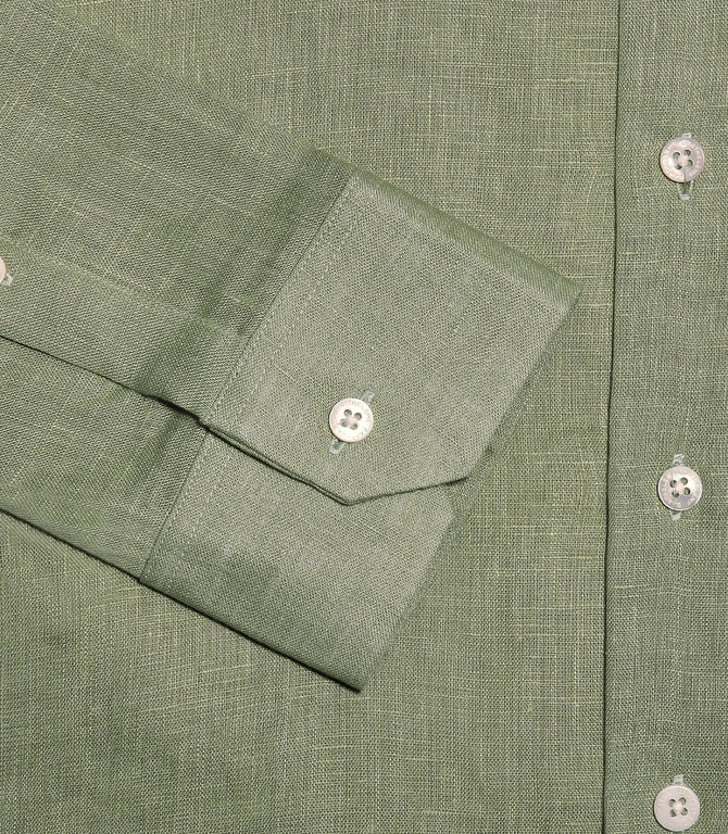 Tailored Linen Shirt Pistachio - Barthelemy