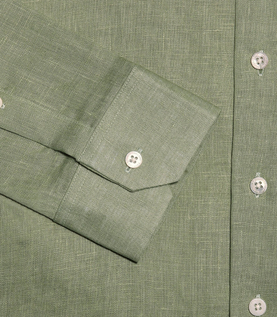 Tailored Linen Shirt Pistachio - Barthelemy