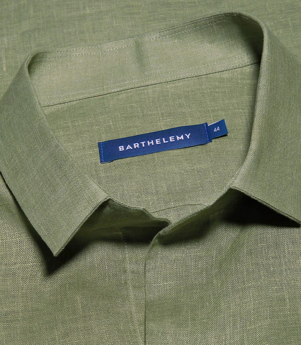 Tailored Linen Shirt Pistachio - Barthelemy