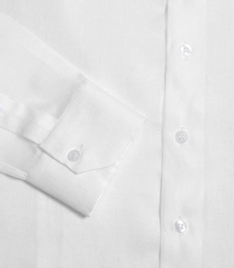 Tailored Linen Shirt White - Barthelemy