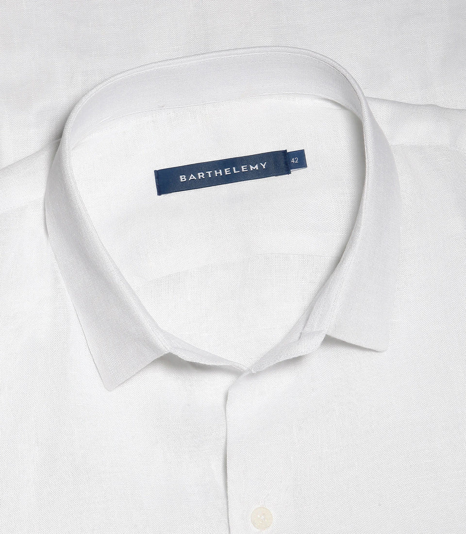 Tailored Linen Shirt White - Barthelemy