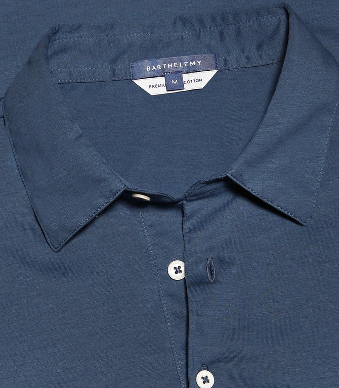 Polo Pima Cotton Blue - Barthelemy