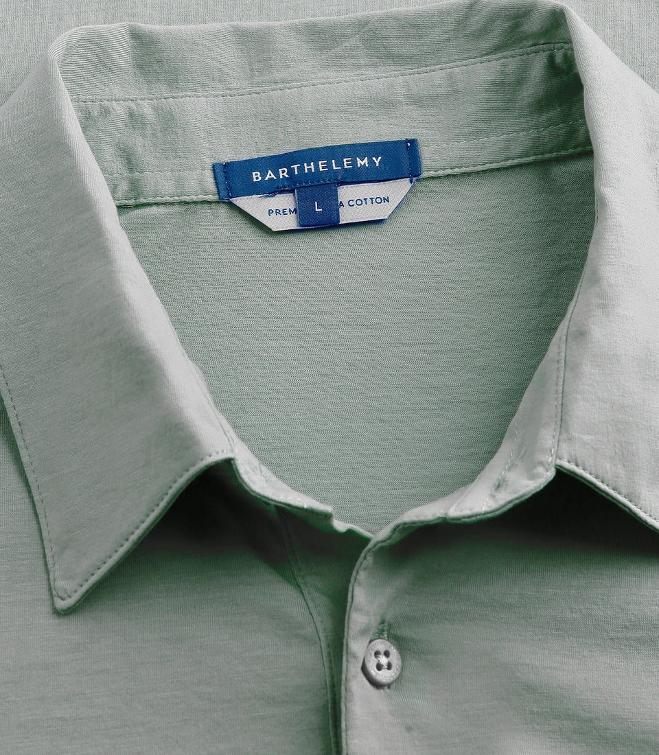 Polo Pima Cotton Green - Barthelemy