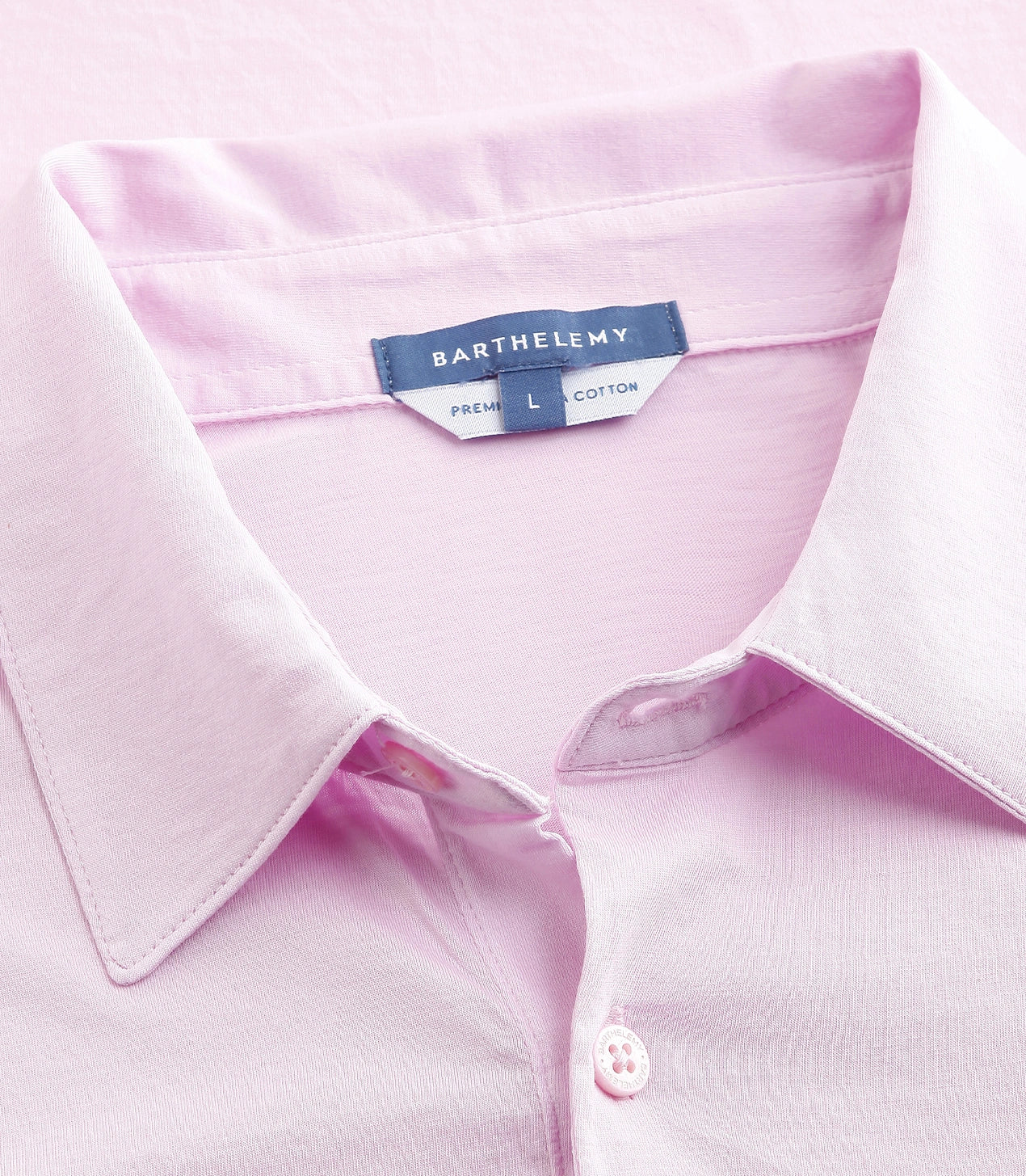 Polo Pima Cotton Light Pink - Barthelemy