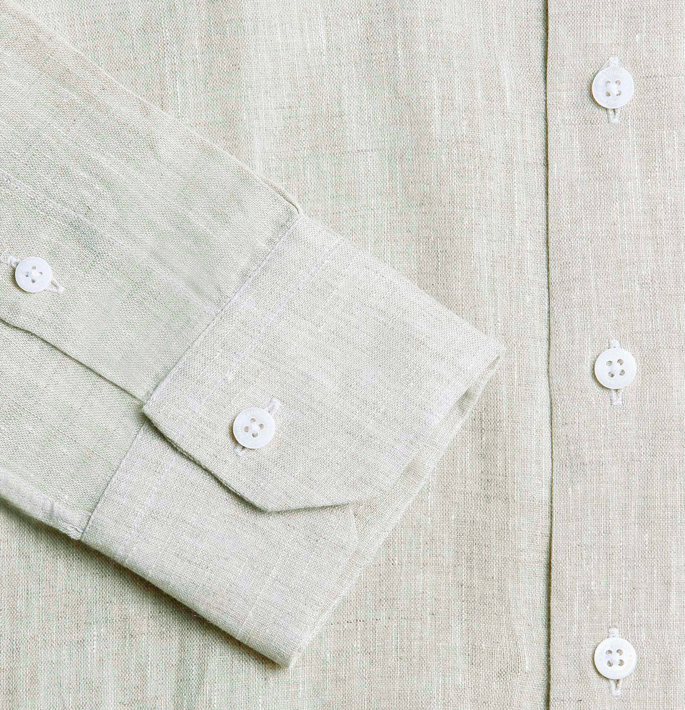 Linen Shirt Green Water - Barthelemy