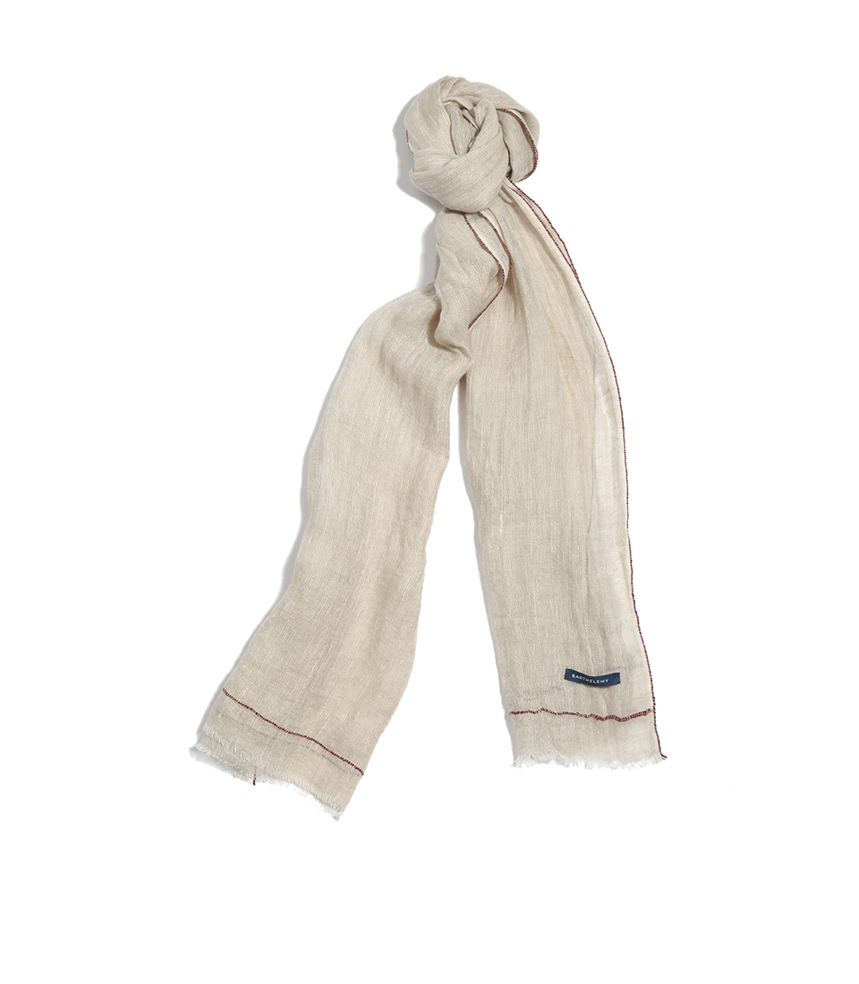 Brise Linen Scarf Ivory