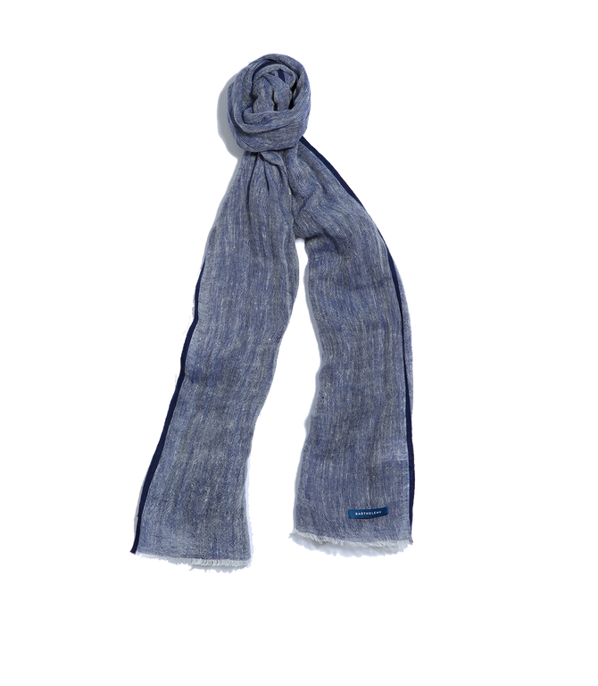 Brise Linen Scarf Navy