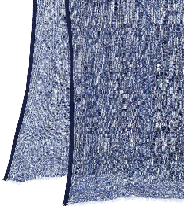 Brise Linen Scarf Navy