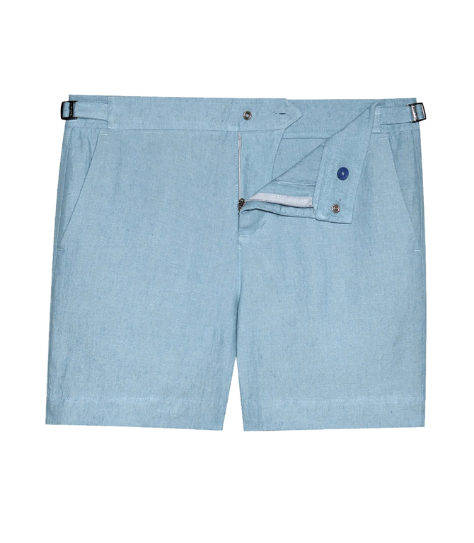 Lorient Linen Capri Blue - Barthelemy