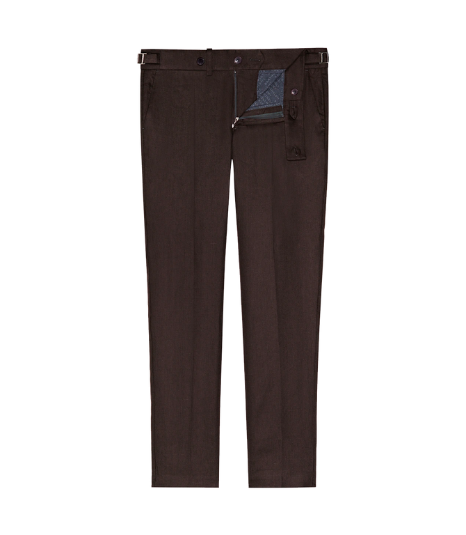 Cayes Linen Pants II Dark Coffee
