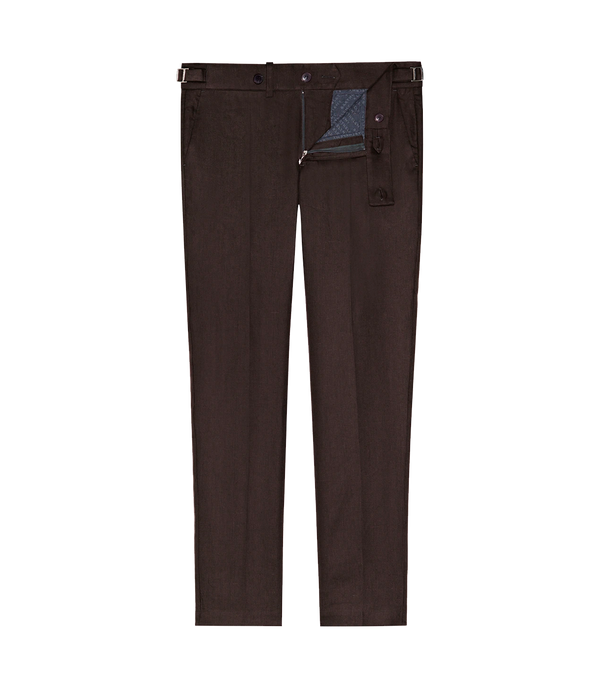 Cayes Linen Pants II Dark Coffee