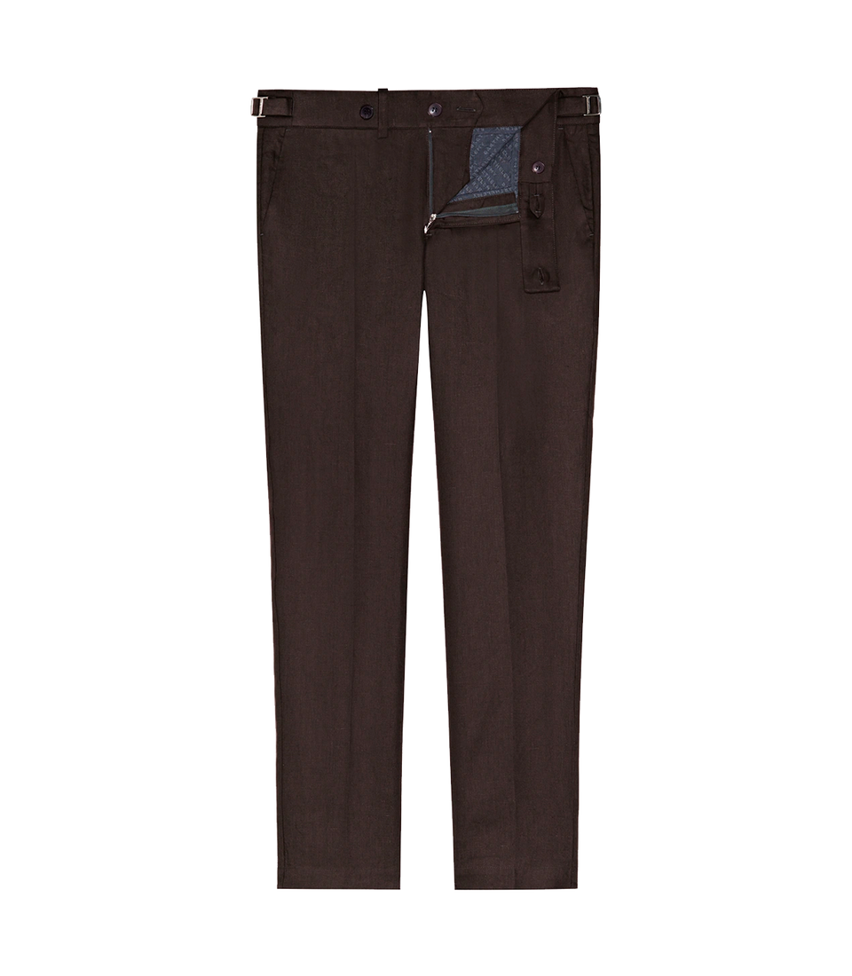 Cayes Linen Pants II Dark Coffee