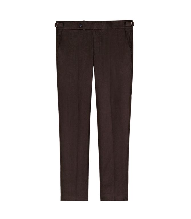 Cayes Linen Pants II Dark Coffee