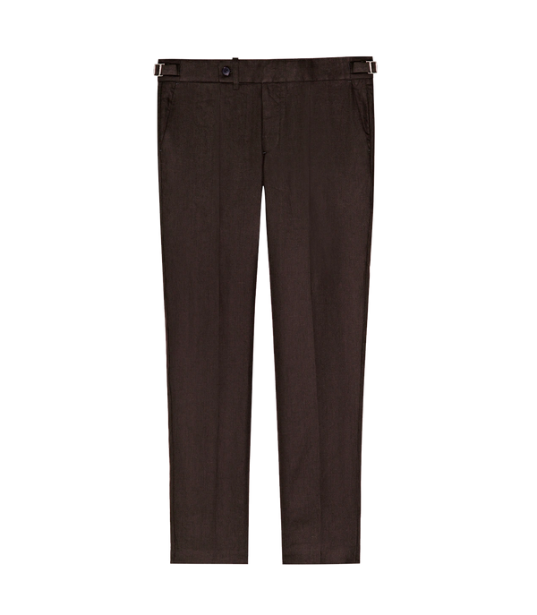 Cayes Linen Pants II Dark Coffee