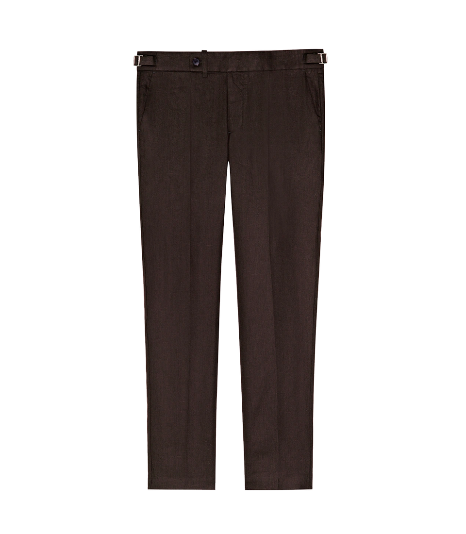 Cayes Linen Pants II Dark Coffee