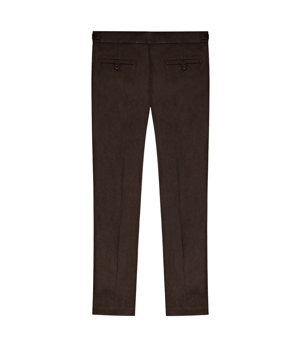 Cayes Linen Pants II Dark Coffee