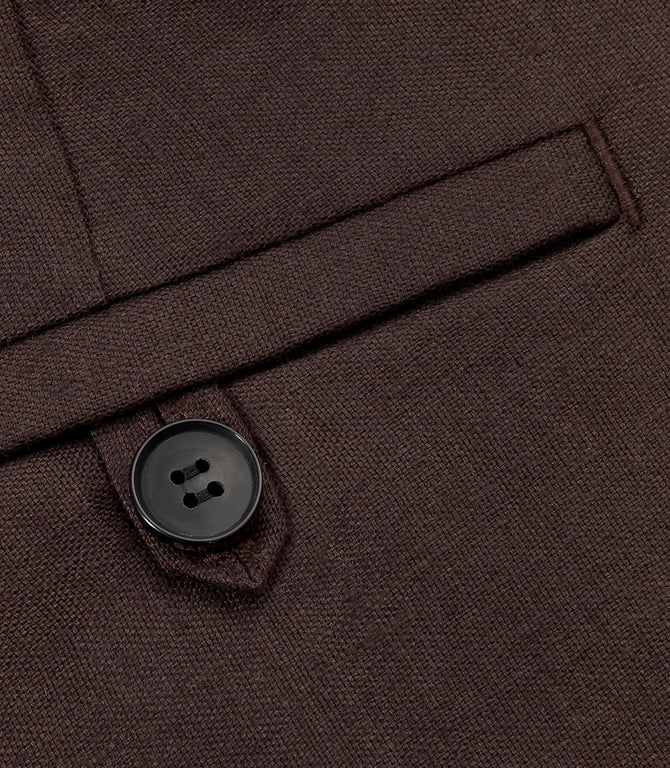 Cayes Linen Pants II Dark Coffee