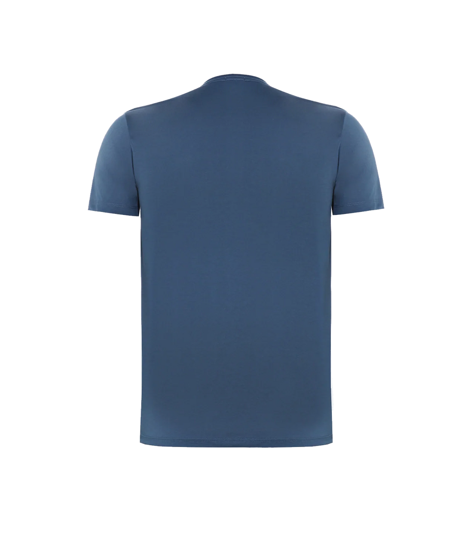 Crew Neck T-Shirt Pima Blue - Barthelemy