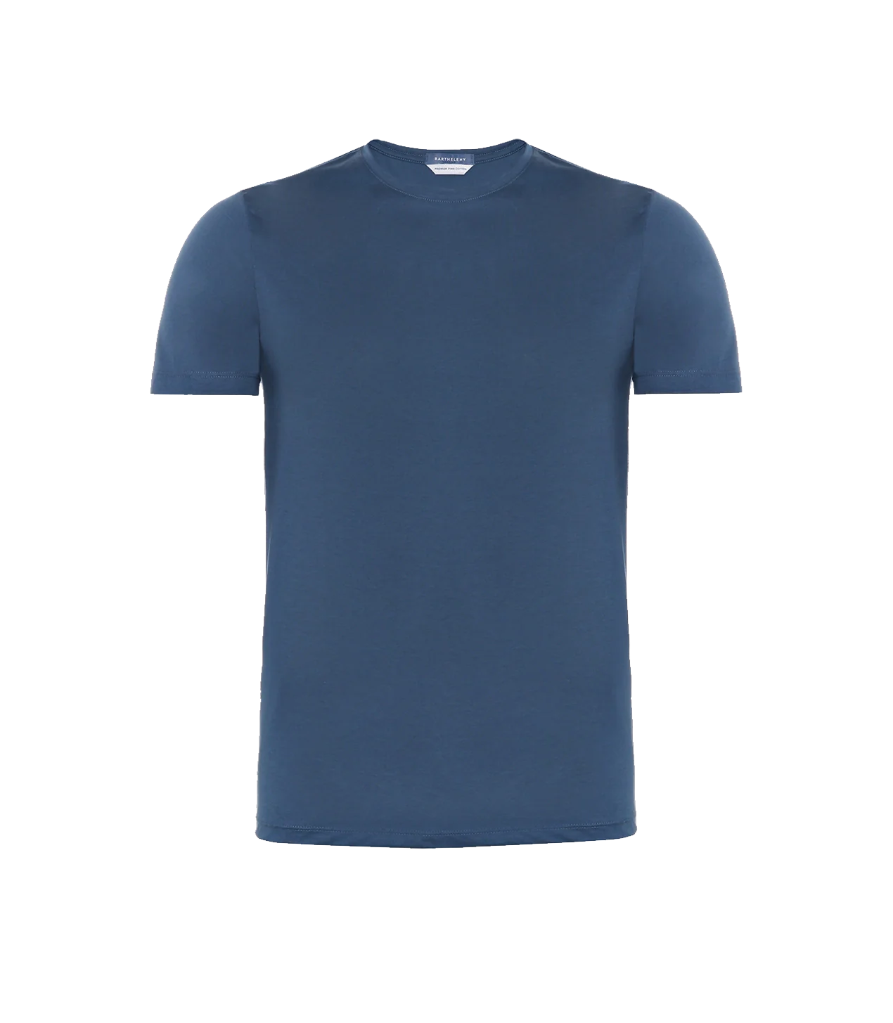 Crew Neck T-Shirt Pima Blue - Barthelemy