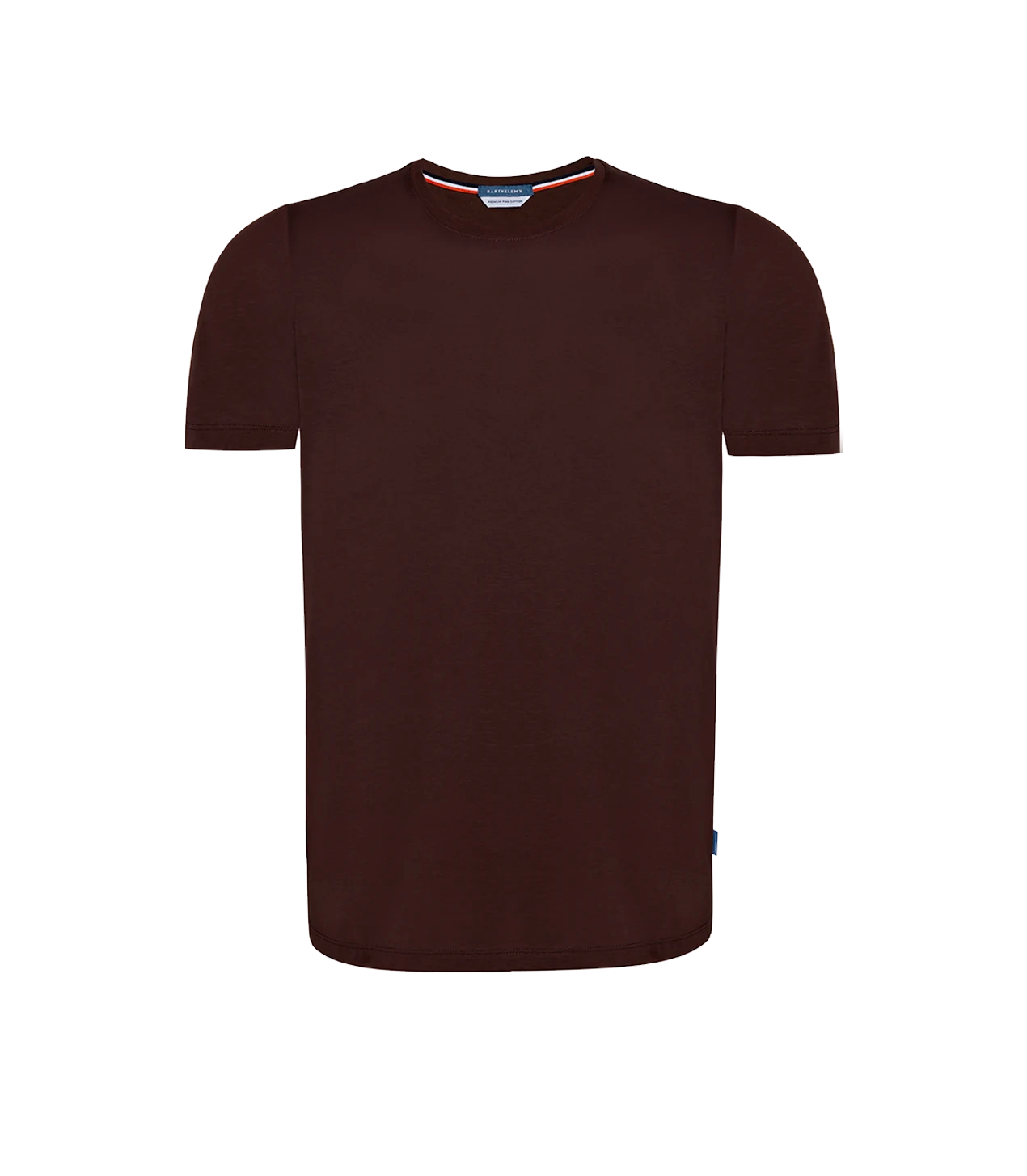 Crew Neck T-Shirt Pima Chocolate Brown