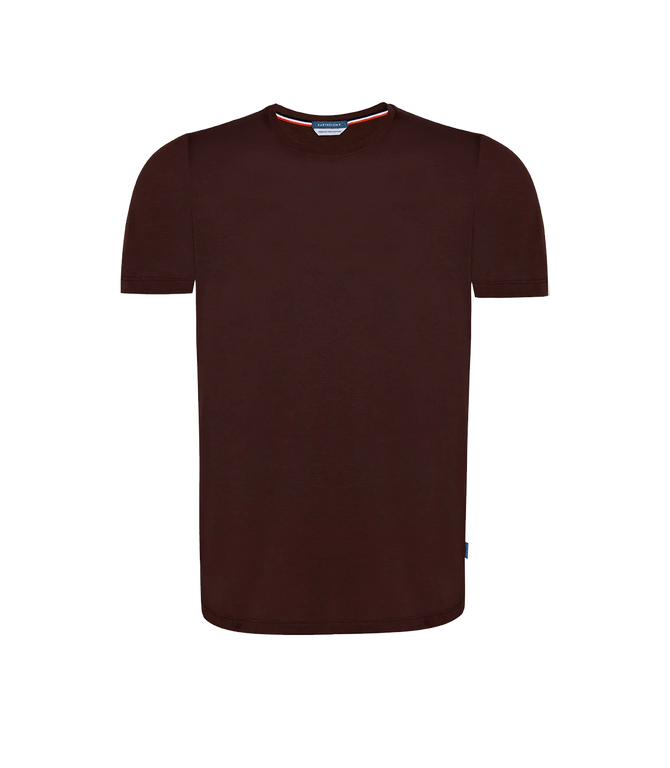 Crew Neck T-Shirt Pima Chocolate Brown