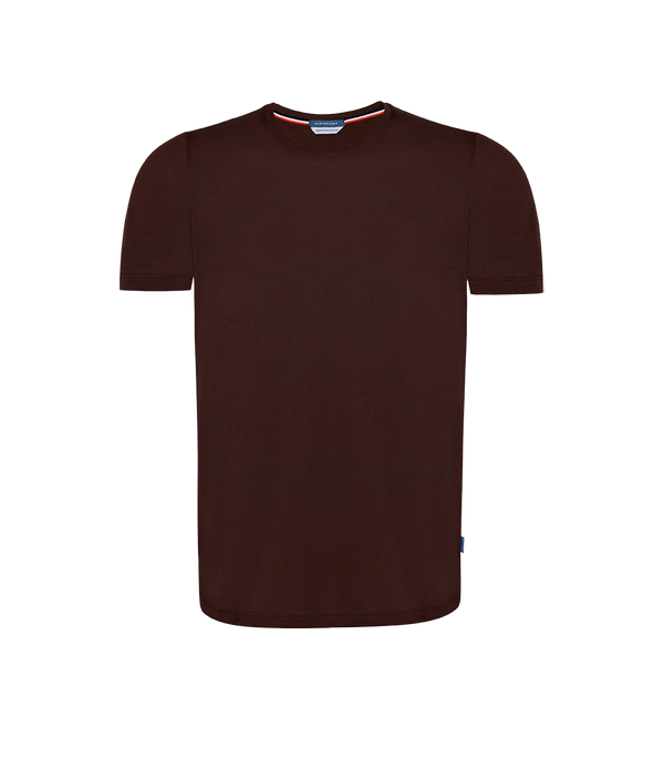 Crew Neck T-Shirt Pima Chocolate Brown