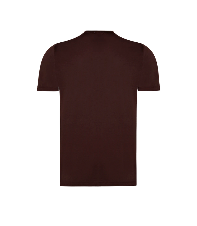 Crew Neck T-Shirt Pima Chocolate Brown