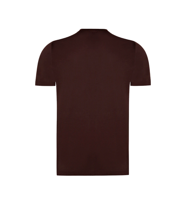 Crew Neck T-Shirt Pima Chocolate Brown