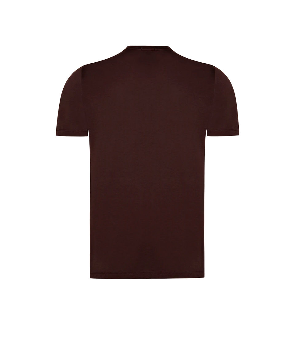 Crew Neck T-Shirt Pima Chocolate Brown